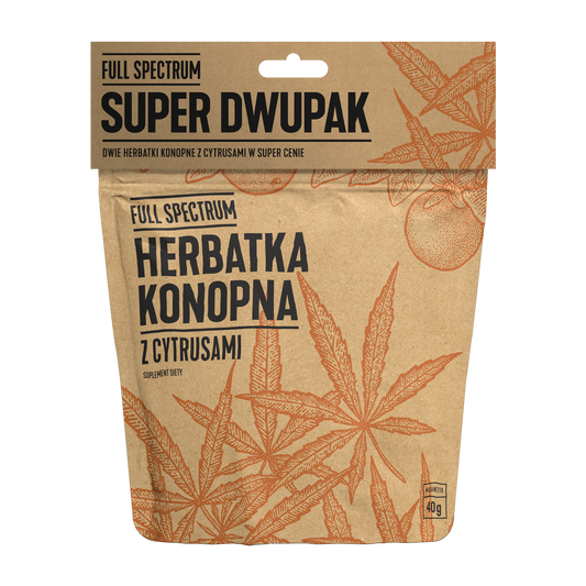 Full Spectrum Dwupak Herbatka konopna z cytrusami 2 x 40 g
